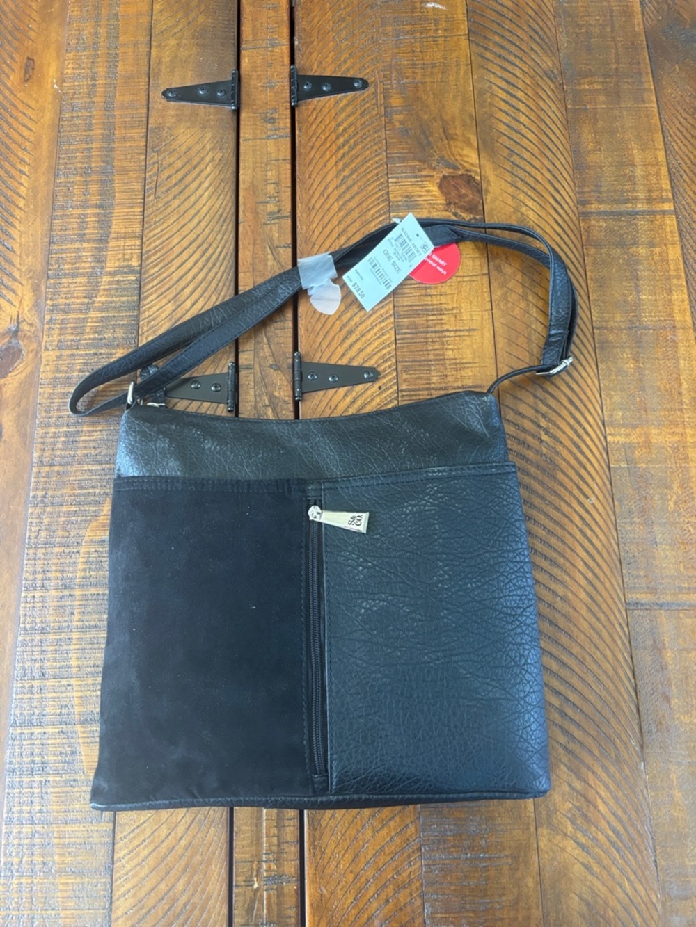Style & Co. Black Crossbody Bag with Front Zip Pocket